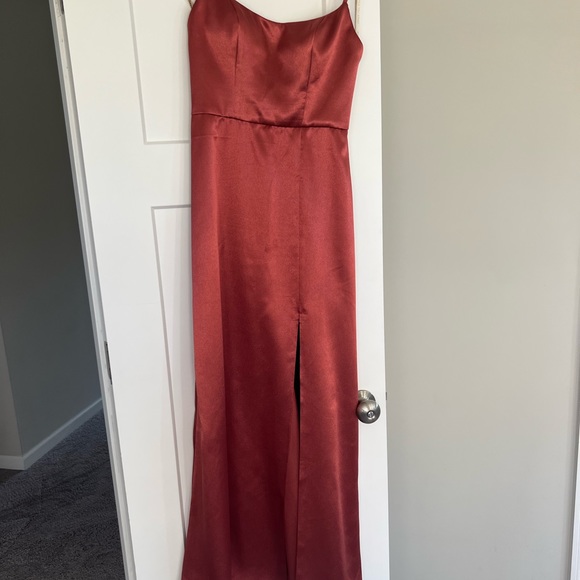 Jenny Yoo Chase Bridesmaid Dress / English Rose / Satin - Picture 3 of 6